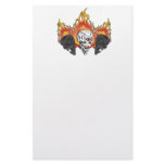 Flaming Skulls Stationery Design