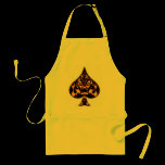 Flaming Spade Skull aprons