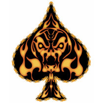 Flaming Spade Skull t-shirts by dlreyes41 Flaming Spade Skull t-shirts