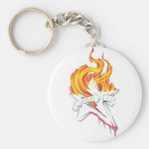 flaming star keychain keychains