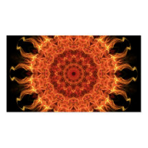 Flaming Sun Business Card Template