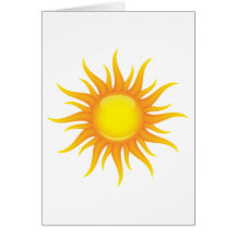Flaming sun card