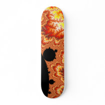 Flaming Sun - Fractal Skate Board Deck