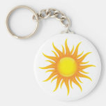 Flaming sun keychains