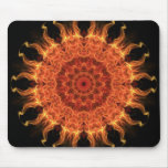 Flaming Sun Mouse Pads