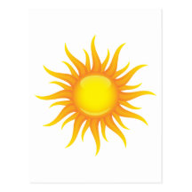 Flaming sun post card