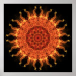 Flaming Sun Posters