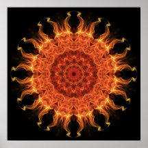 Flaming Sun Posters