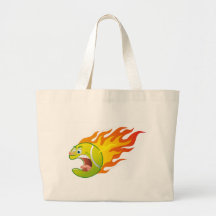 Flaming Tennis Ball Bag