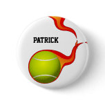 flaming Tennis ball buttons