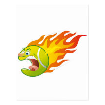 Flaming Tennis Ball Postcards