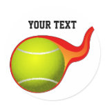 flaming tennis ball Stickers stickers