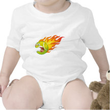 Flaming Tennis Ball Tshirt