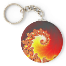 Flaming Tentacle - Fractal Art Key Chain