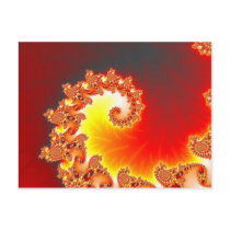 Flaming Tentacle - Fractal Art Post Card