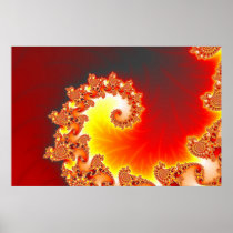 Flaming Tentacle - Fractal Art Posters