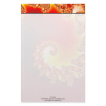 Flaming Tentacle - Fractal Art Personalized Stationery