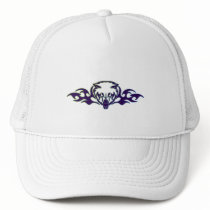 FLAMING TRIBAL WOLF hats
