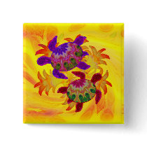 Flaming Turtles Buttons