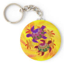 Flaming Turtles Keychain