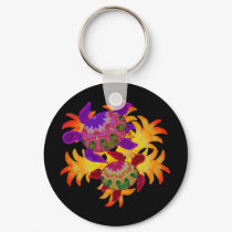 Flaming Turtles Keychain