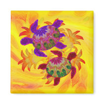 Flaming Turtles Magnets