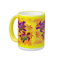 Flaming Turtles Mugs by wingedturtle Flaming Turtles Mugs