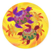 Flaming Turtles Stickers