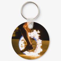 Flaming Unicycle Keychain by BrianOleyUni Flaming Unicycle Keychain