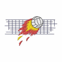 Flaming Volleyball embroidered shirts by ZazzleEmbroidery Flaming Volleyball embroidered shirts