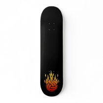 Flaming Volleyball Skateboard