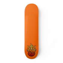 Flaming Volleyball Skateboard
