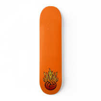 Flaming Volleyball Skateboard