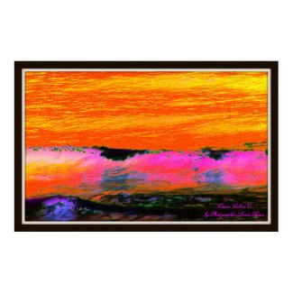 Flaming waves, Ocean Colors print