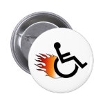 Flaming Wheelchair Pins