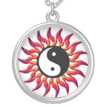 Flaming Yin Yang Sun Necklace