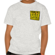 Flaming Zombies Warning 2-Sided Kids' Shirts