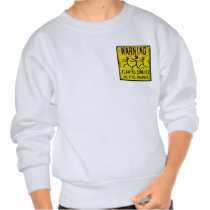 Flaming Zombies Warning 2-Sided Kids' Sweatshirts