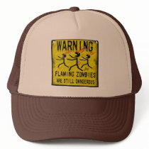 Flaming Zombies Warning Hats