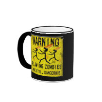 Flaming Zombies Warning Mugs