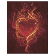 FlamingHeart fire dark red love flames heart shape Flyer Design