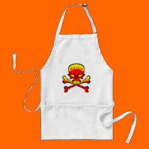 flamingl skull and crossbones  aprons