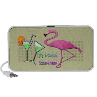 Flamingo 5 O'clock Somewhere Doodle Speaker doodle