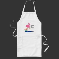 Flamingo and cabana boy BBQ apron aprons