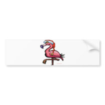 Flamingo Chrsitmas bumper stickers