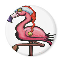 Flamingo Chrsitmas magnets