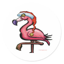 Flamingo Chrsitmas stickers