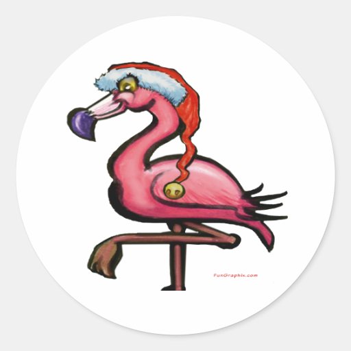 Flamingo Chrsitmas Sticker