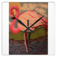 Flamingo  Clock
