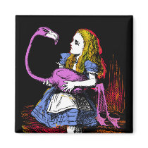 Flamingo Croquet Magnet by WaywardMuse Flamingo Croquet Magnet
